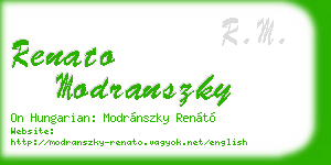 renato modranszky business card