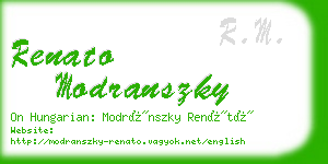 renato modranszky business card